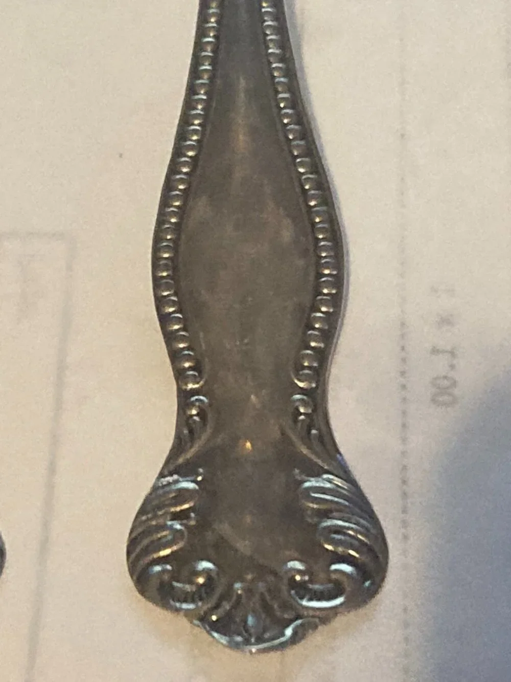 Set of 3 vintage tablespoons - Victorian Rose Pattern